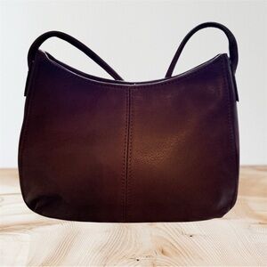 Fossil Brown Leather Crossbody Bag Minimalist Zip Top Small Purse